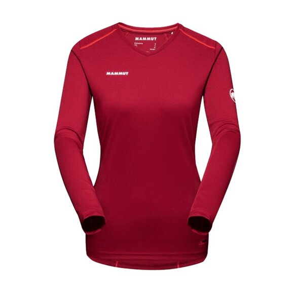 Mammut Sertig Long Sleeve Burgundy Hiking Outdoor Top - Picture 1 of 10